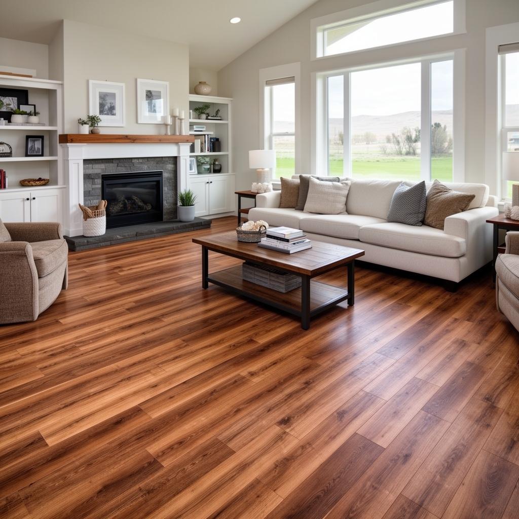 LVP flooring installed in an Idaho home