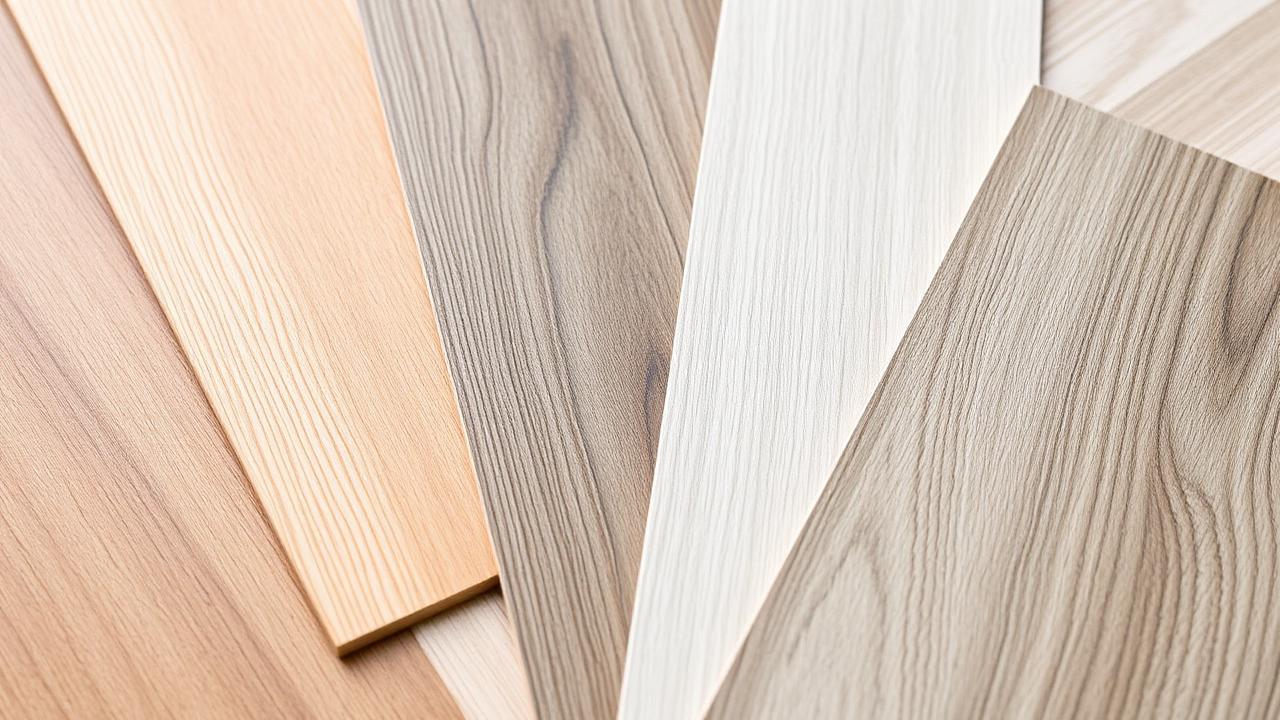 LVP flooring samples in various wood grain colors